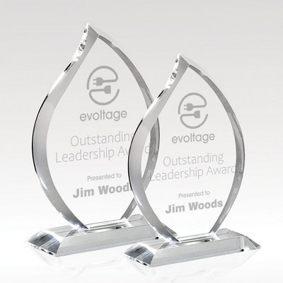 Flare Crystal Award 8" H