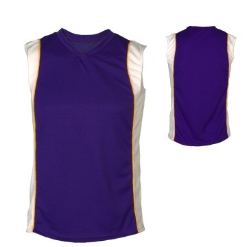 Youth Dazzle Polyester Multi Sport Jersey Shirt w/ Contrast Panel & Piping