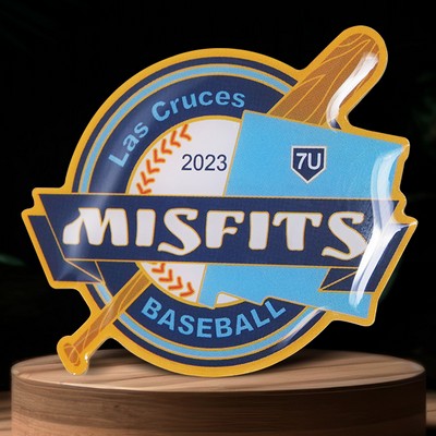 2.5" Printed Baseball Trading Pin