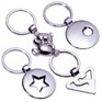 Stock Key Chain - Round Fob w/Off Center Hole