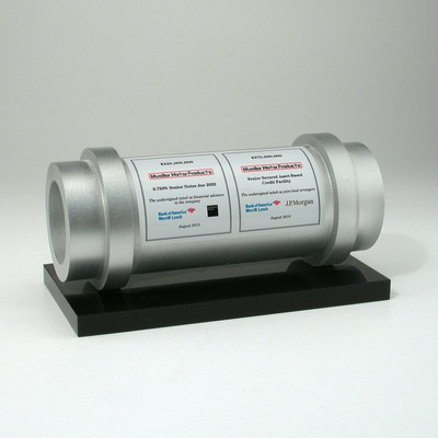 Pipeline Lucite® Embedment Award on Base (3" x 7")