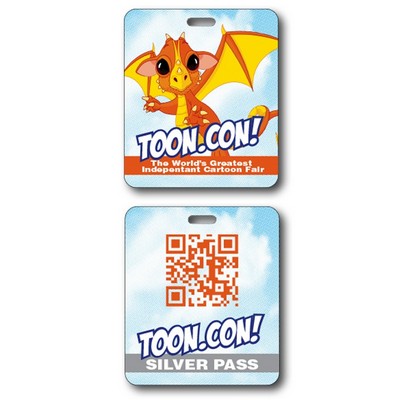 Laminated I.D./Event Badge with Punch - 3.125x3.625 - 14 pt.