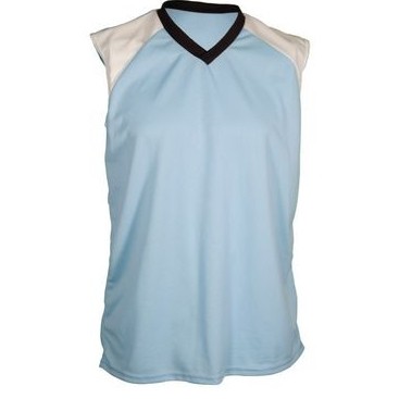 Youth Cooling Interlock V-Neck Jersey Shirt w/Contrast Front Shoulder Panel