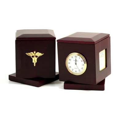 "Dental" Desk Cube w/Clock & Frame