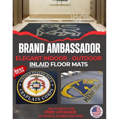 Outdoor or Indoor Logo Entry Mat - Brand Ambassador Logo Floor Mat - 14' X 18'