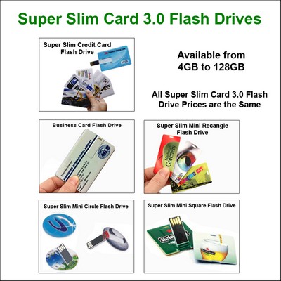 Credit Card Flash Drive 3.0- 128 GB Memory