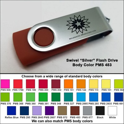 Swivel Flash Drive - 1 GB Memory - Body PMS 483
