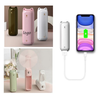 3" 1 Hand Fan/Portable USB Rechargeable Pocket Fan