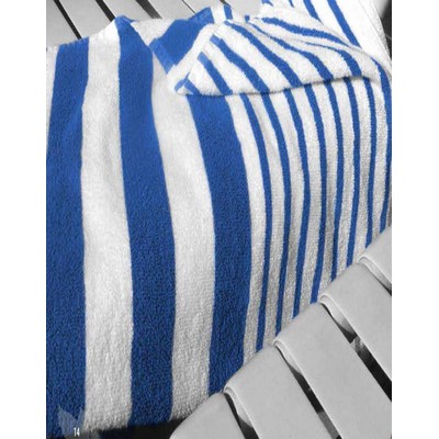2-Ply Green Tropical Stripe Pool Towels (30"x60")