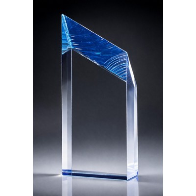 Glacier Tower Award, Blue, 8 1/2"H