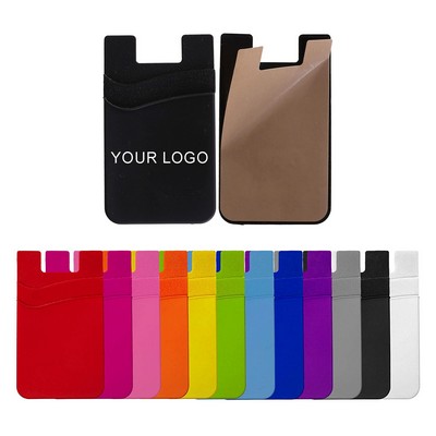 Double Pocket Silicone Adhesive Mobile Card Holder