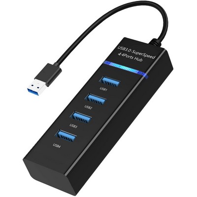 USB Hub , 4 Port USB Hub 3.0 USB Splitter for PC Laptop Mac Surface Pro and More USB Devices