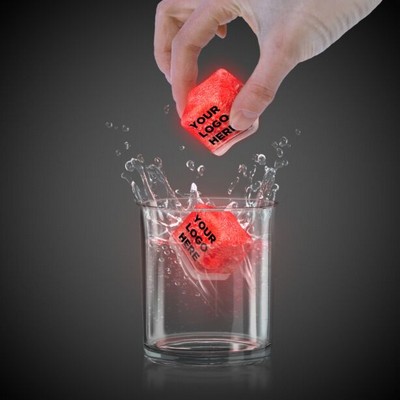 1 3/8" Red Lited Ice Cube(Digi Print)