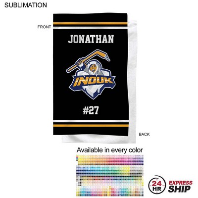 24 Hr Express Ship - Team Towel in Microfiber Dri-lite Terry, Sublimated Sports Towel (15"x25")