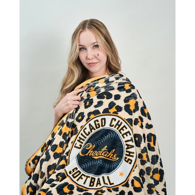 50"x 60" Custom Printed Double Layer Luxury Plush Throw Blanket