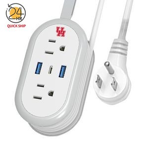 Travel Power Strip with USB C Ports, Non Surge Protector Small Power Strip with Extension Cord