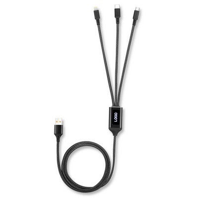 4" 1 Light Up 66W Fast Charging Cable
