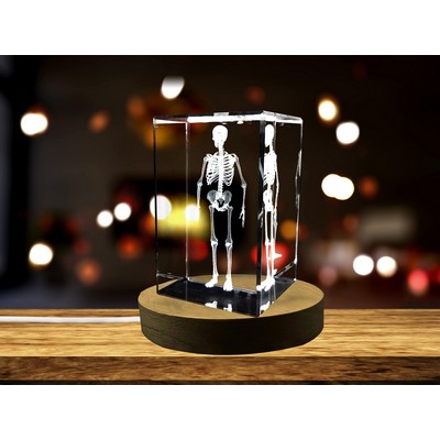 Witch 3D Engraved Crystal Trophy Award Decor w/LED Base