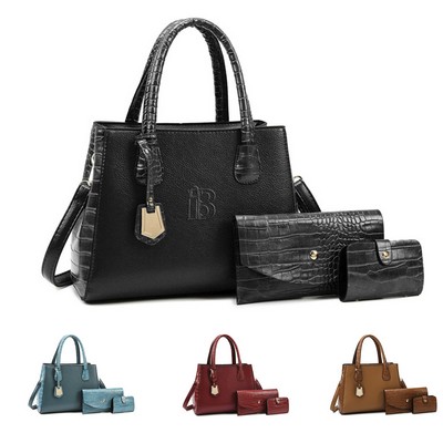 3" 1 Pu Leather Classic One-shoulder Handbag Set