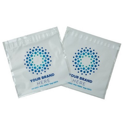 Clear Peel & Seal White Underlay 1-Sided Plastic Bag (10" x 8")