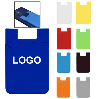 Silicone Adhesive Card Holder Stick On Cellphone