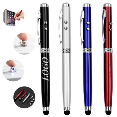 4-1 LED Laser Pointer Stylus Ballpoint Pen