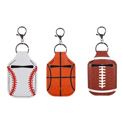 Baseball Basketball Key Chain Hand Sanitizer Holder
