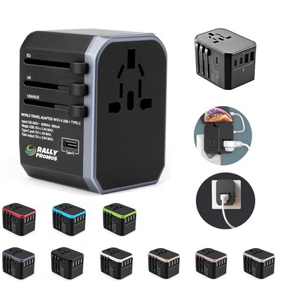 4 USB Multi-function Universal Travel Plug Adapter