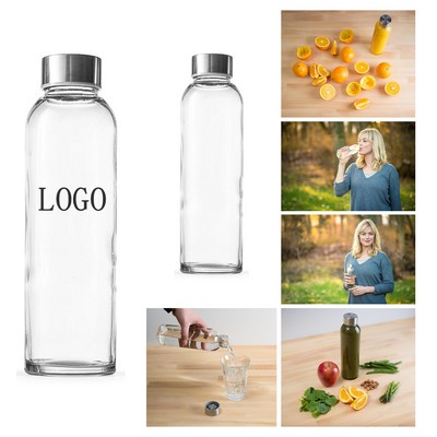 Glass Juice Bottle with Sealed Lid
