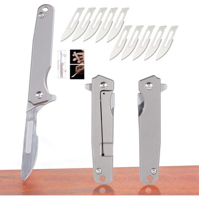 Titanium Utility Mini Folding Knife