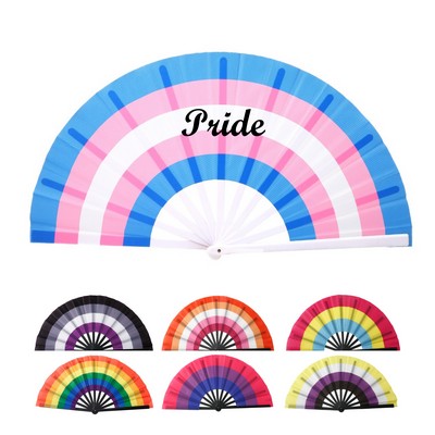Pride Handheld Folding Fan 13"