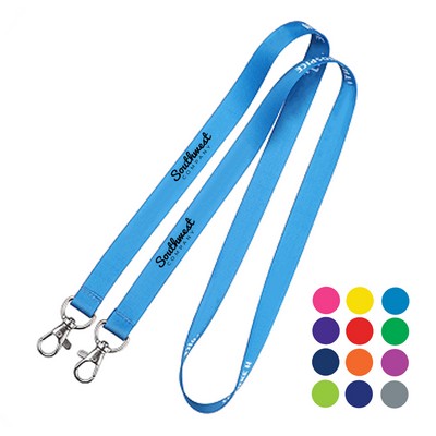 Double Ended Lobster Claw Polyester Lanyard