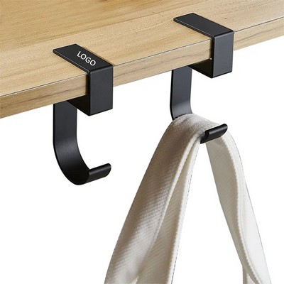 Aluminum Clamp-On Under Desk Headphone Holder Backpack Hook Students' Desk Hook Purse Holder