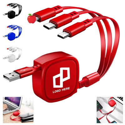 3-In-1 Retractable Charging Cable
