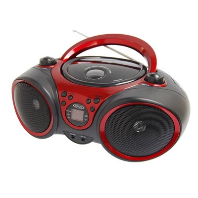 Jensen Audio Red Portable Stereo Cd Player w/Am/Fm Radio