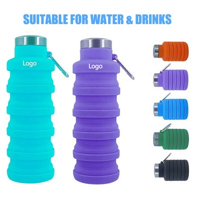 500ML Silicone Collapsible Silicone Water Bottle