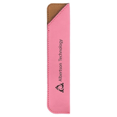 6 1/4" Pink Leatherette Pen Sleeve