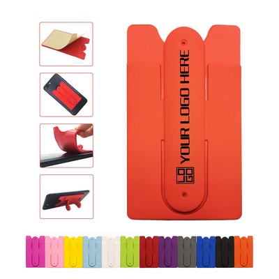 U-Shaped Silicone Phone Back Stick Card Sleeve