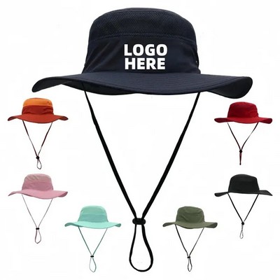 Unisex Mesh Wide Brim Sun Bucket Hat