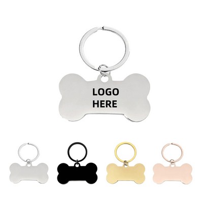 Bone-shaped Stainless Steel Keychain