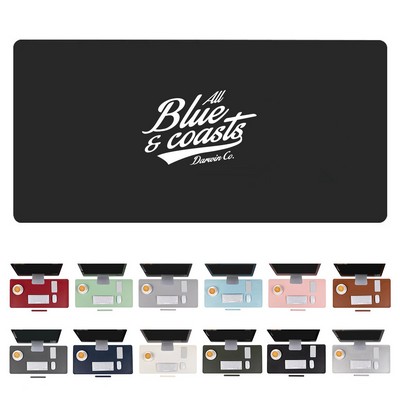 Fluffy Base PU Leather Mouse Pad