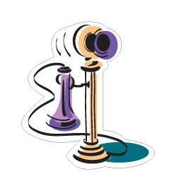 Antique Phone Promotional Magnet w/ Strip Magnet (4 Square Inch)