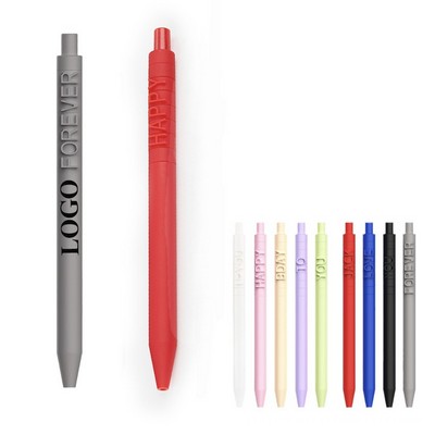 Customizable Colorful ABS Press Type Pen With Diy Letter Design 5 1/2"X1/3"