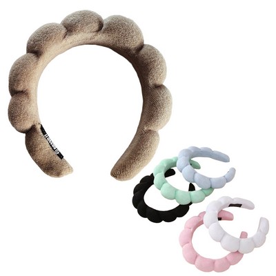 7.1" Soft Sponge Cloud Headband W/Custom Label
