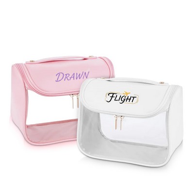 Premium Hanging PU Leather Toiletry Bag