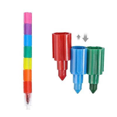7 Colors Stackable Crayon Toy Pen