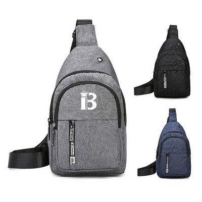 Portable PU Leather Crossbody Chest Bag