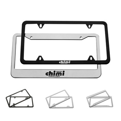 Stainless Steel License Plate Frame With Screw Kit