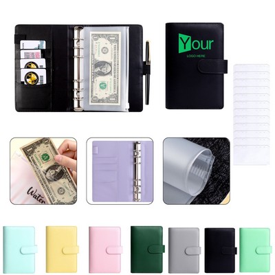 A6 PU Leather Refillable Cash & Budget Planner Notebook