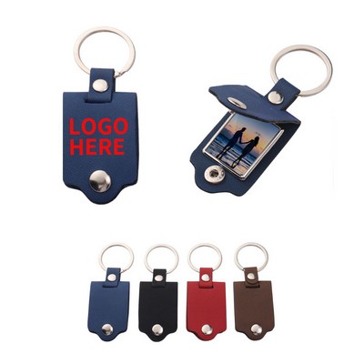 Leather Mini Photo Frame Keyring